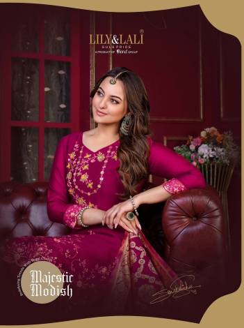 Majestic Modish By Lily & lali Designer Festive Wear Readymade Salwar Kameez Collection